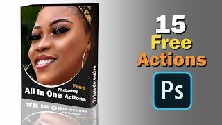 Free All in 1 Actions for all Images. with Adobe Photoshop tutorial.