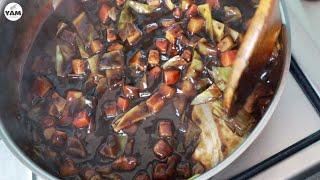 Black bean sauce on rice (Jjajangbap 짜장밥) - Korean food