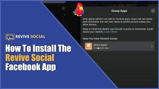 How To Install The Revive Social Facebook App