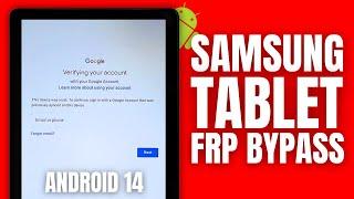 How to bypass Google Account on ANY Samsung Tablet | Android 14 | 2024