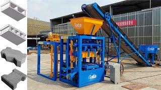 Giantlin QT4-24 semi automatic concrete block machine for 6 inches cement hollow bricks