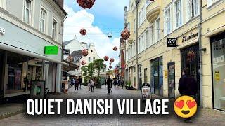 Peaceful Walking Tour in a Danish Village | Viborg, Denmark | 4K