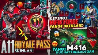  A11 ROYALE PASS to'liq /  YANGI Kung Fu M416 /  YANGI MIFIK FORGE skinlari - PUBG MOBILE