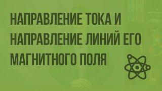 Направление тока и направление линий его магнитного поля. Видеоурок по физике 9 класса