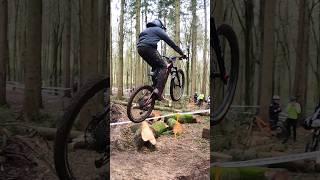 Would you hit this muddy double?  #mountainbike #mtb #downhill #bike #racing #extreme #stunt