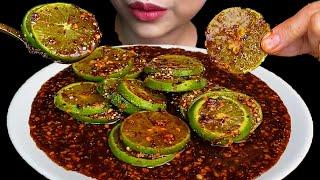 ASMR Mouth Watering||Eating Spicy Lime Salad ยำมะนาว