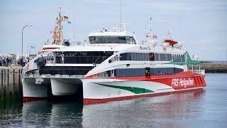 4K | HALUNDER JET departure from Helgoland