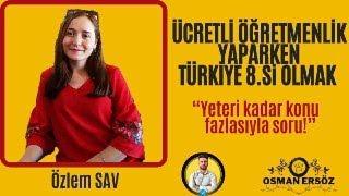 Türkçe Öğretmenliği Türkiye 8.si Özlem SAV (Derece Röportajları)