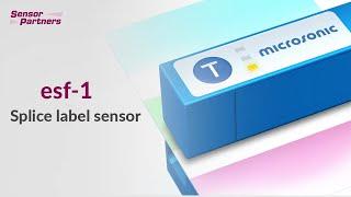 esf-1 sensor splice label sensor | microsonic || Sensor Partners