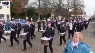 Intocht Sinterklaas Leimuiden 22-11-2014 Drumfanfare Mavileo