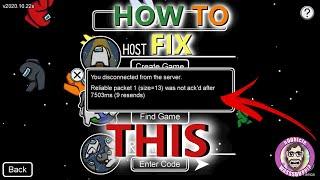 AMONG US How To FIX Disconnected From Server!!!