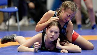 U17 Kately Alpius (EST) vs Eha Ester Laube (EST) 49kg. Womens girls youth wrestling tournament.