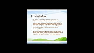 WHAT IS DECISION MAKING? #8617 #UNIT 2 #aiou #aiou_updates #notes #jhwconcepts