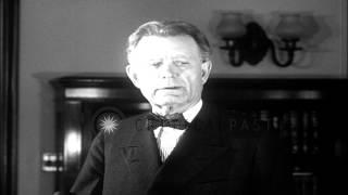 Senator William Edgar Borah  in a conference in Washington DC. HD Stock Footage