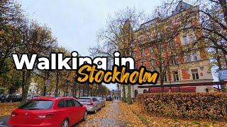 Sweden stockholm walking tour | Autumn in Stockholm | 4k walking in Stockholm city | Gröna lund