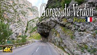 Driving the 'Route des Gorges du Verdon' in Southern France 