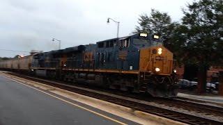 CSXT G651-05 ES44AH leading a chugging CW46AH #695 and killer hornaction Fayetteville, NC