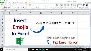 How to Insert Emojis In Excel | Fix Emoji Error In Excel