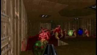 Doom 2 - Cyberdemon vs Barons of hell