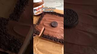 Easy Nutella cheesecake with 5-ingredients  #recipe #easyrecipe #baking