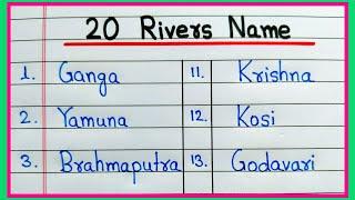 20 Rivers name in English || 20 Rivers name of India || The Major Rivers in India || Rivers name