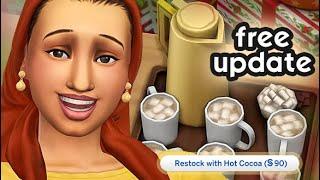 Free HOLIDAY Update For The Sims 4  ... (Hot Coco Maker, New Recipes, Clothes and More)