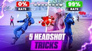 Top 5 Best Headshot Tricks ️ Free Fire 99% Headshot Rate Tips & Tricks 2025 !!