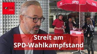 Am Wahlkampfstand der SPD legt sich Fleischhauer mit Nachbarn an