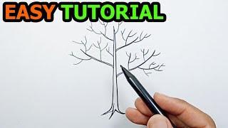 How to draw a tree without leaves | Drawing Ideas For Beginners