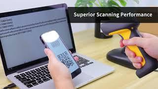 NETUM NT-1202W Upgraded QR Industrial Bluetooth Barcode Scanner with Charging Dock