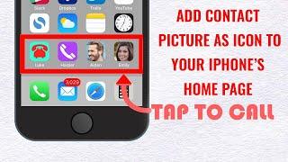 How to Add Contacts to your iPhone's Home Screen 2022 (Easy Way)