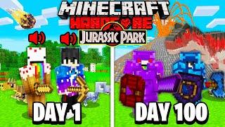 We Survived 100 Days in Jurassic Park in Minecraft Hardcore... Here's What Happened...