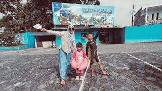 ADA AZA berenang di amerta waterpark wonosobo