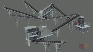 Complete Crusher Plant 3D Operation