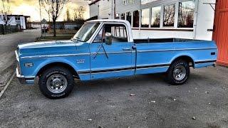 1969-Chevy-C10-Pickup-V8-283-Fletside-Longbed-blau-weiß-Special-Cars-Berlin