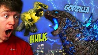 Reacting to GODZILLA vs HULK the FIGHT