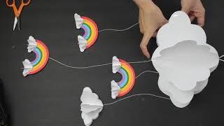 3D Hanging Clouds/Rainbows DIY - Nursery Wall Hangings - Cloud Mobile - Nursery Wall Decor