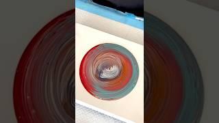 Ring pour in cool and warm tones #fluidartist #acrylicpainting #artist #acrylicpouring #artist