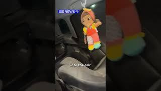 Baby sprayed in face with fire extinguisher