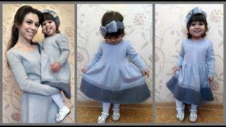 Платье для девочки спицами.Часть2/Dress for girls spokes. Part2