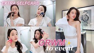 GRWM  l เตรียมตัวไปอีเว้นท์, self care‍️, แต่งหน้า, outfits | Beamsareeda