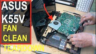 ASUS K55V Fan Cleaning CPU Cooling AND Thermal Paste (Disassembly) [PART 1]