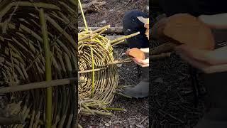 Fishing tackle from willow branches