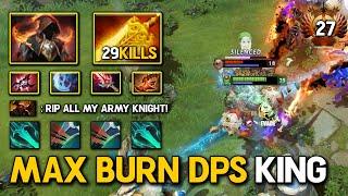 MAX BURN DPS CARRY Wraith King 29Kills 15Mins Radiance Item Build 100% Counter Chaos Knight DotA 2