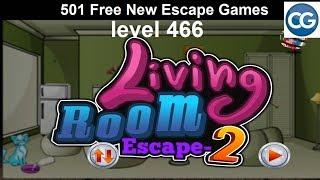 [Walkthrough] 501 Free New Escape Games level 466- Living room escape 2 - Complete Game