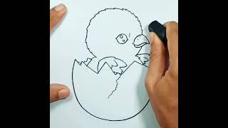 How to draw Baby Chick #shorts