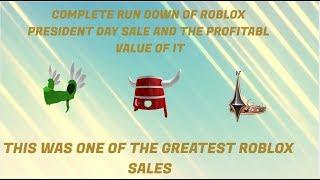 ALL LIMITEDS RUNDOWN OF THE ROBLOX PRESIDENT DAY SALE 2019! REALLY AMAZING SALE!