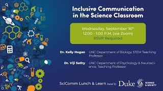 SciComm Lunch & Learn: Inclusive Communication in the Science Classroom