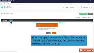 How to remove sub domain in DirectAdmin   HostNamaste