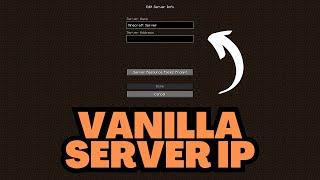 Minecraft Vanilla Server IP Address 2024